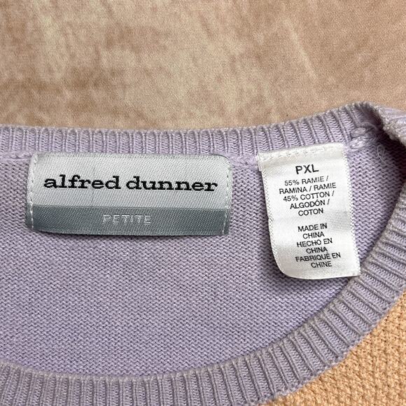 Vintage 90s Alfred Dunner Patchwork Beaded Butterfly Short Sleeve Sweater Pastel - Picture 5 of 7